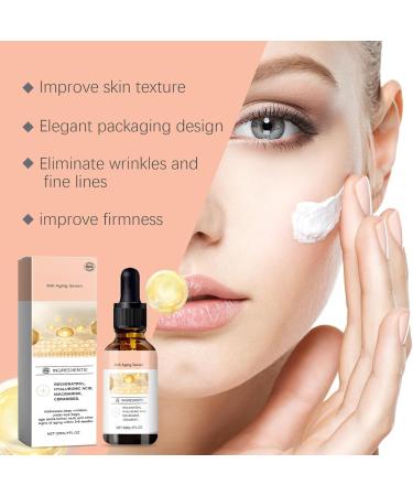 Anti-Aging Serum for Face Anti Wrinkle Serum Hydrating Serum Smoothing Facial Serum Hyaluronic Acid Serum Brightening Serum for Skin Repair Improve Skin Elasticity and Firmness - Buy Online on GoSupps.com