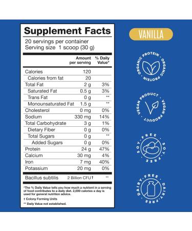 BIRDMAN Falcon Organic Vegan Protein Powder - Vanilla - 20 Servings - Buy Online on GoSupps.com