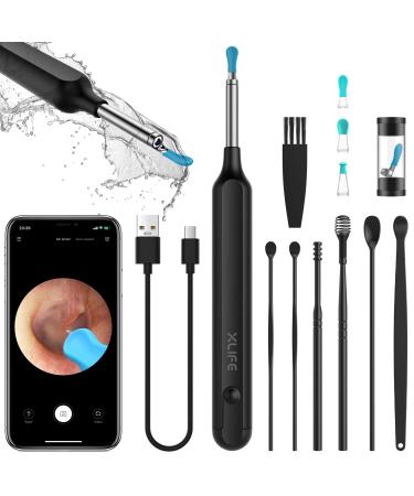 Ear Wax Removal - XLife Earwax Remover Tool with 1296P HD Camera and 6 LED Lights Wireless Ear Cleaner with 7PCS Ear Set IP67 Waterproof Otoscope Ear Wax Removal Kit for iPhone Android Smart Phones
