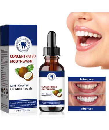 Coconut Oil Mouthwash Essential Oil - Coconut Fresh Oil-Pulling Mouthwash Coconut Oil Pulling For Teeth Pure Organic Coconut Oil Pulling Powerful Organic Coconut Peppermint Pulling Oil (2) - Buy Online on GoSupps.com