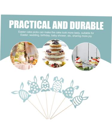 Easter Cupcake Toppers Set | Bunny Food Party Decorations | Cute Bunny Ear Cake Picks for Easter Celebrations - Buy Online on GoSupps.com