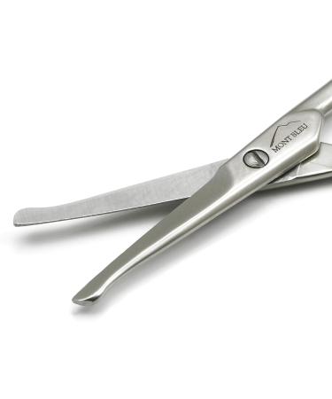 Mont Bleu Italian Made Carbon Steel Ear & Nose Hair Scissors Straight Blades 9 cm - Buy Online on GoSupps.com
