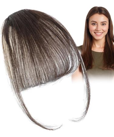 Uozonit Bang Clip in Hair Extensions - Clip on Air Bangs French Bangs Natural Color Clip on Neat Bangs Hair Extension Human Hair Bangs Extensions Stylish Hair Bangs Fringe Hairpieces dark brown - Buy Online on GoSupps.com