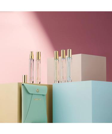 LOVERY Valentines Day Gifts For Her and Him Perfume Set Pack of 5 - Perfume Sampler Sets for Women & Men with Leather Pouch - 10ml Mini Perfume for Travel Gifts Solo Scent & Layering Fragrances Floral - Buy Online on GoSupps.com