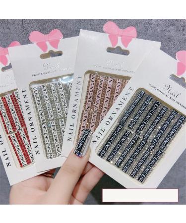 Nail Decor Manicure Charms English Letters Diamond Nail Art Decorations 3D Nail Sticker(4) Style4 - Buy Online on GoSupps.com