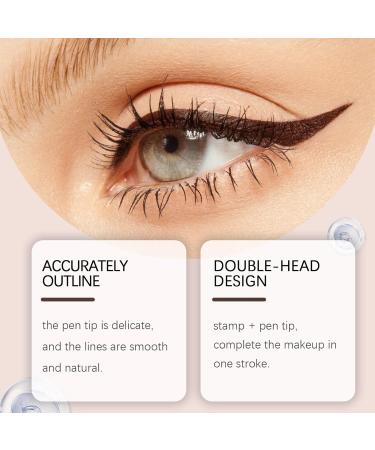 Nubamzy Eye End Stamp Double Tip Makeup Eye End Stamp Creamy Gel Stencil Precise Cosmetics Daily for Girlfriend Wife Beginners Mom Brown - Buy Online on GoSupps.com