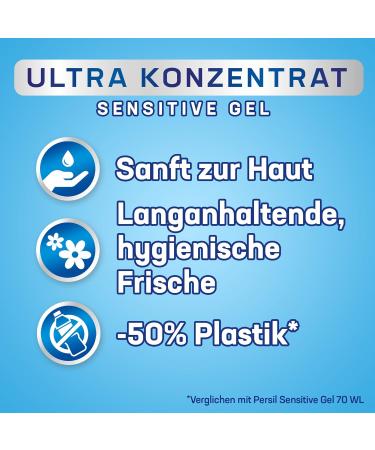 Persil Ultra Concentrate Sensitive Gel - 130 Wash Loads Liquid Detergent for Allergy Sufferers & Babies | Eco-Friendly Stain Remover Dermatologically Tested - Buy Online on GoSupps.com