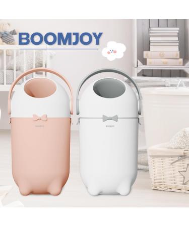 BOOMJOY Diaper Pail - Odor-Proof Baby Diaper Disposal No Refill Costs Use Regular Bags - Pink - Buy Online on GoSupps.com