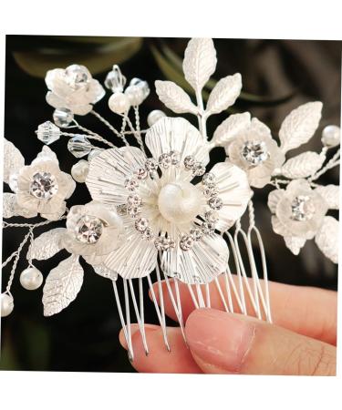 Beatifufu Flower Comb Bridal Hair Accessory Pearl Hair Accessories Hair Comb for Bride Wedding Hair Comb Wedding Hair Accessories for Brides Headpiece for Bride Bridal Headpiece Hair Jewelry - Buy Online on GoSupps.com