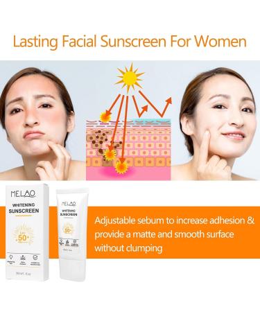 Hydrating SPF 50 Face Sunscreen with Vitamin C Niacinamide & Hyaluronic Acid - Oil Free Clear Formula for All-Day Protection - Portable Sunscreen for Women - Buy Online on GoSupps.com