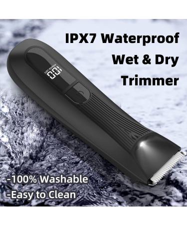 INVJOY Manscape Trimmer for Men IPX7 Waterproof Body Hair Trimmer for Pubic/Body/Groin/Pube Grooming Body Groomer w/Light&LED Display Electric Shavers Male Razor w/Recharge Dock Gift for Men - Buy Online on GoSupps.com