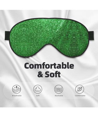 Buy Green Sequin Sparkle Unisex Sleeping Eye Mask - Soft Adjustable Face Mask for Restful Sleep - Buy Online on GoSupps.com