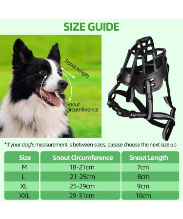 Dog Muzzle Large Breed Adjustable Basket Muzzle for Large Dogs Allows Panting and Drinking Humane Cage Dog Muzzles Prevent Biting Barking and Chewing Perfect for Grooming and Training L - Buy Online on GoSupps.com