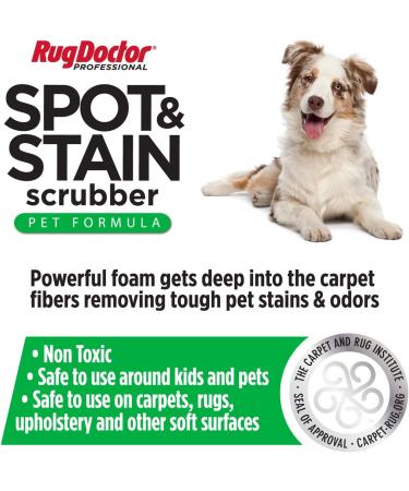 Rug Doctor Pet Formula Spot and Stain Scrubber 18 oz. | Powerful Pro-Enzymatic Formula - Removes Pet Stains & Odors | Built-In Fabric-Safe Brush | CRI Tested & Approved - Buy Online on GoSupps.com
