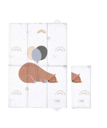 Ceba Baby Portable Baby Changing Mat Changing Mat for On the Go Washable 60x40 cm - Bear Big Bear
