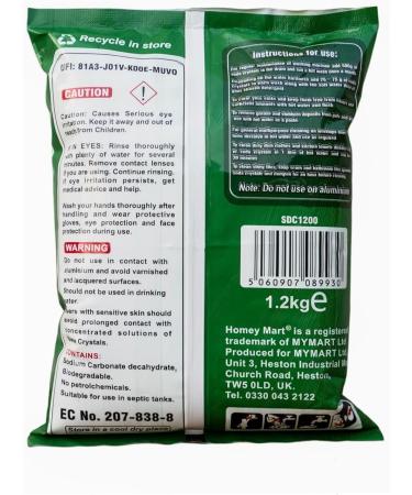 Soda Crystals Multipurpose Cleaner Cleans Washing Machine Sinks Drains Laundry Stain Remover 1.2 kg - Buy Online on GoSupps.com