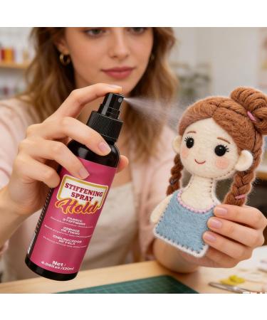 Fabric Stiffening Spray for Crafts | 120ml Bottle Quick-Drying for Fabric Support and Hold Fabric Hardener and Shaper | for Crochet Hats Felted Wool Bags and More - Buy Online on GoSupps.com