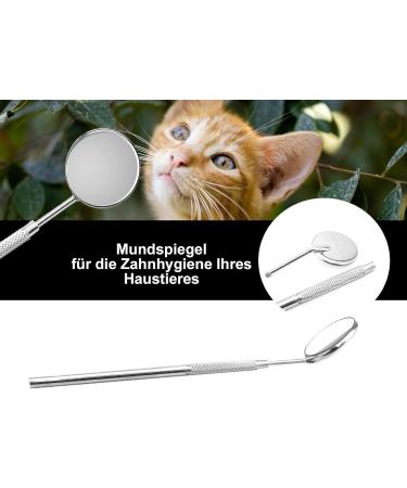 Dog & Cat Dental Care Mouth Mirror - Stainless Steel Tartar Remover & Tooth Cleaning Tool - Buy Online on GoSupps.com