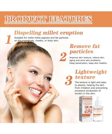 Fat Granule Clearing Skin Essence Milia Clearing Essence Milia Remover Serum Organic Skin Spot Purifying Serum Milia Spot Removal Treatment Helps Dissolve and Reduce Milia - Buy Online on GoSupps.com