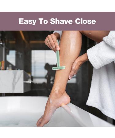 Copper Single Blade Razor | Gentle & Close Shave | Double Edge Safety Razor with 10 Blade Refills | Eco-Friendly Less Irritation for Sensitive Skin | Mint Green - Buy Online on GoSupps.com