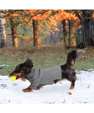 Convinit Dog Sweater for Small & Medium Dogs - Winter Warm Roll Collar Knitted Sweater for Chihuahua Dachshund French Bulldog | Gray - Buy Online on GoSupps.com