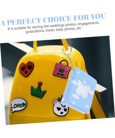 PRETYZOOM Mini Picture Album Keychain Photo Album Leather Scrapbook Wedding Picture Album Business Cards Holder Books Lovers Clip 11X8cm As Shown 4 - Buy Online on GoSupps.com