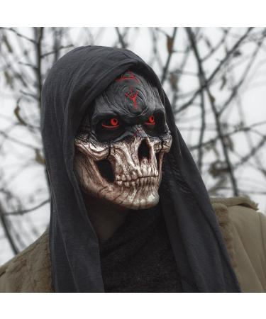 Halloween Face Bloody Face - Realistic Creepy Halloween Full Head Skull Face Scary Latex Face for Party Props - Buy Online on GoSupps.com