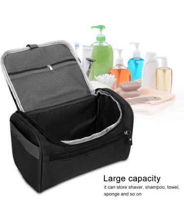 Portable Waterproof Toiletry Bag for Men & Women - Travel Shaver & Shampoo Organizer (Black) - Buy Online on GoSupps.com