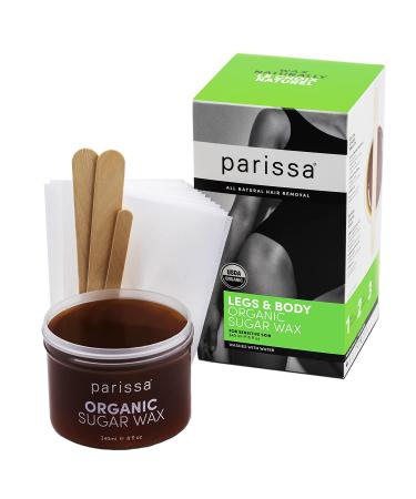 Parissa Organic Sugar Wax for Sensitive Skin - 100% Natural, Gentle Home Waxing Kit, 8 Fl Oz - Buy Online on GoSupps.com