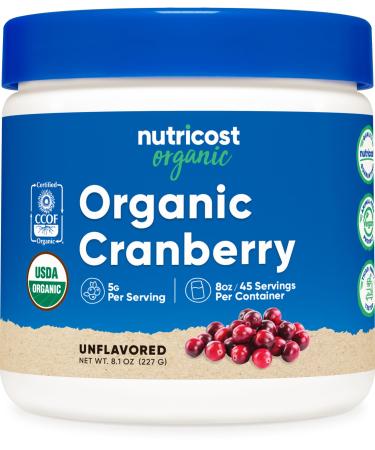 Nutricost Organic Cranberry Powder 8 oz 5G per Serving - Non-GMO Gluten-Free