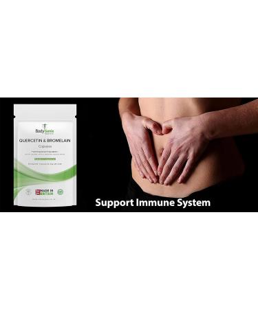 Bodygenix UK Quercetin & Bromelain Capsules (120) - Immune Booster for Swollen Joints - Buy Online on GoSupps.com