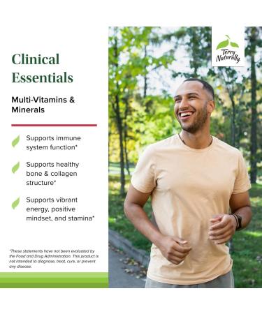 Terry Naturally Clinical Essentials - Supplement to Aid Bone Cardiovascular & Immune Health - Supplement with Chelated Minerals - Supplement with B-Vitamins & Vitamin C - 120 Capsules (Pack of 2) - Buy Online on GoSupps.com