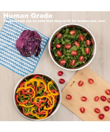 Podinor Stainless Steel Dog Bowls - 2 Pack, Non Slip Bottom, Dishwasher Safe - For Small, Medium & Large Dogs - Food & Water Dishes - Black & Aqua - 3 Cups/24 oz Each - Buy Online on GoSupps.com