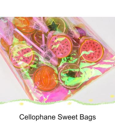 Cellophane Sweet Bags 100 Pcs 13x18cm Cellophane Party Bags with 100 Pcs Colored Twist Ties for Candy Treat Cookie Kids Party Gift Bags - Buy Online on GoSupps.com