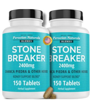 Peruvian Naturals Chanca Piedra Stone Breaker 300 Tablets 2400 mg Chancapiedra with Milk Thistle Dandelion Root Herbal Supplement for Men & Women