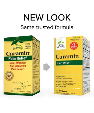 Terry Naturally Curamin - Curcumin Supplement for Circulation & Endorphin Support - Support for Occasional Discomfort - Aids Healthy Muscles - 120 Capsules (Pack of 3) - Buy Online on GoSupps.com