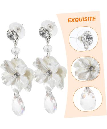 VALICLUD Ladies Simple Pearl for Women Flower Earrings Fashion Jewelry - Buy Online on GoSupps.com