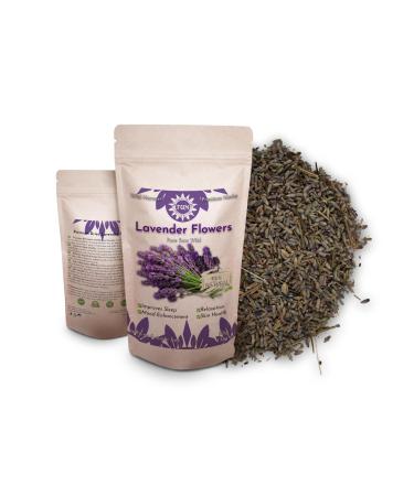Premium Lavender 50g - 100% Pure Raw Wild Non-GMO Vegan - Promotes Relaxation Stress Relief & Sleep Quality - Ideal for Herbal Tea Bathing