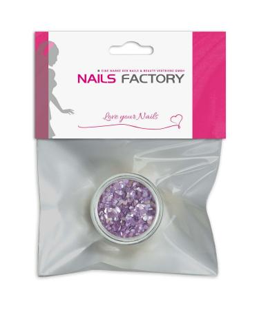 N&BF Nail Art Muschelspleter |Crushed Shells Plum |Perlmutt splinters for gel nails and acrylic modeling |Glitter Sea Shells |Glitzer mussel particles |Musschel inlays purple