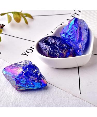 Natural Crystal Raw Stone Electroplate Quartz Specimens Rough Collectibles Raw Gemstone Fish Tank Decoration Gift Home Goods (Color : Blue Size : 1PC) 1PC Blue - Buy Online on GoSupps.com