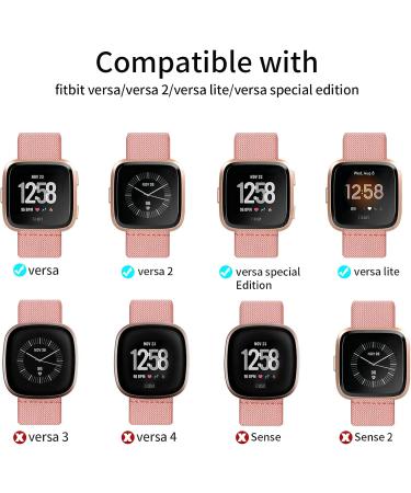 Chinbersky 5-Piece Adjustable Nylon Bracelet Set for Fitbit Versa 2/Versa/Versa Lite - Stylish Sports Replacement Bands for Men & Women - Buy Online on GoSupps.com