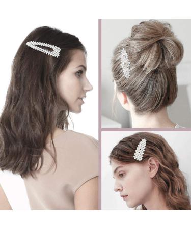 Pearl Hair Clips - Korean Style Macaron Acrylic Resin Hairpins for Women | Fashionable Hair Accessories - Buy Online on GoSupps.com