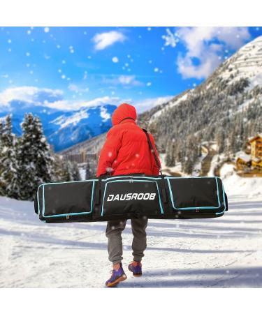 AUSROOB 160 CM Padded Snowboard Bag with Storage Compartments - Ideal for Ski, Snowboard, Goggles, Gloves - Perfect for Travel and Outdoor Activities - Buy Online on GoSupps.com