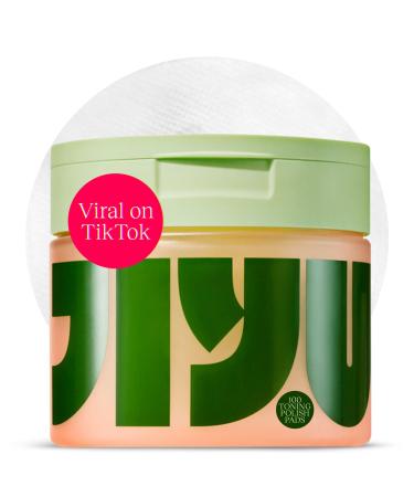 Toning Polish Pads - Korean Skincare for Dark Spots Wrinkles & Dull Skin - Hydrating Facial Treatment with Snail Mucin Niacinamide Peptides & Centella - 100 Count 100 Count (Pack of 1)