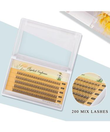 Arqumi False Eyelashes - 200 Mix Lash Clusters for Natural Extensions 8mm to 12mm in Black - Global Shipping Available - Buy Online on GoSupps.com