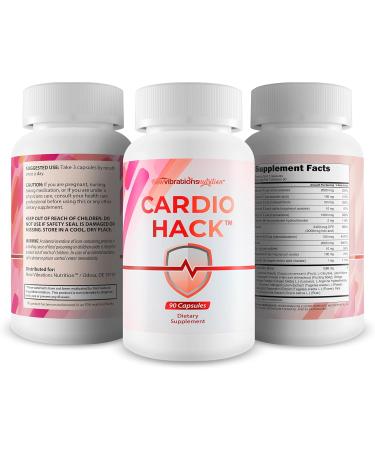 Cardio Hack - Our Best Healthy Pressure Pills To Increase BloodFlow & Circulatory Health - Poor Circulation Supplements - Circulation Supplement Cardio Care Formula For Heart Vein & Pressure Support - Buy Online on GoSupps.com
