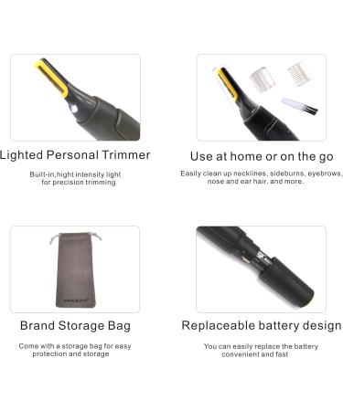 Professional Ear & Nose Hair Trimmer | Painless Facial & Eyebrow Hair Clipper for Men & Women - International Shipping - Buy Online on GoSupps.com