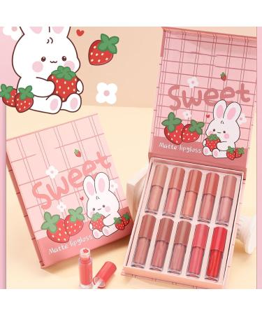  JIEBWCHA Lip Tint Long-Lasting Shade 10 Colors - Water Resistant Long-Lasting Transfer-Proof Makeup for Women and Girls Everyday Wedding/Event - Buy Online on GoSupps.com