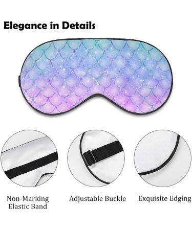 Shiny Mermaid Scales Sleep Mask for Women - Adjustable Eye Shades with Elastic Strap | International Shipping Available - Buy Online on GoSupps.com