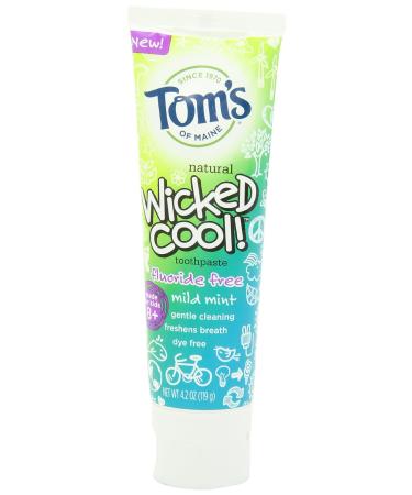 Tom's Of Maine Wicked Cool Mild Mint Kids Toothpaste | Fluoride Free | 4.2 oz | Pack of 1 - Buy Online on GoSupps.com